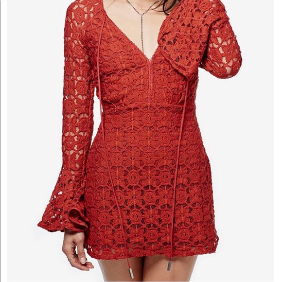 Free People Dresses & Skirts - FREE PEOPLE “Back to Back Crochet Mini Dress”